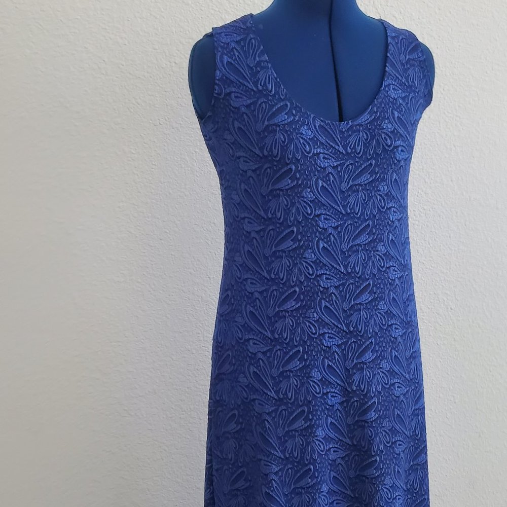 Maxi blue gown women's formal wear - Picture 3 of 4